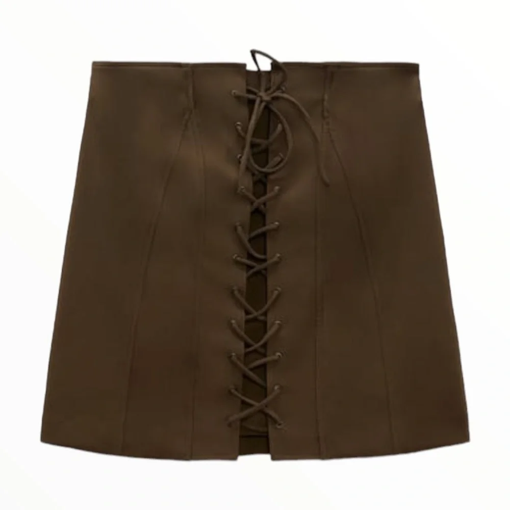 NWT ZARA TIED MINI SKIRT - Picture 2 of 5
